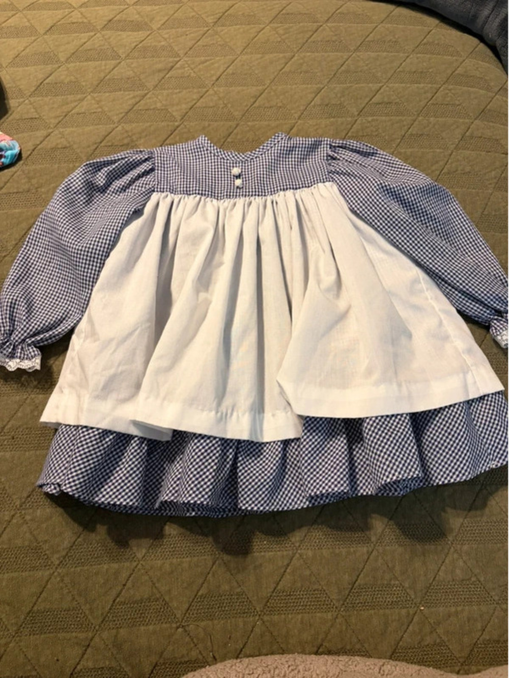 Vintage Girls Dress - Blue
